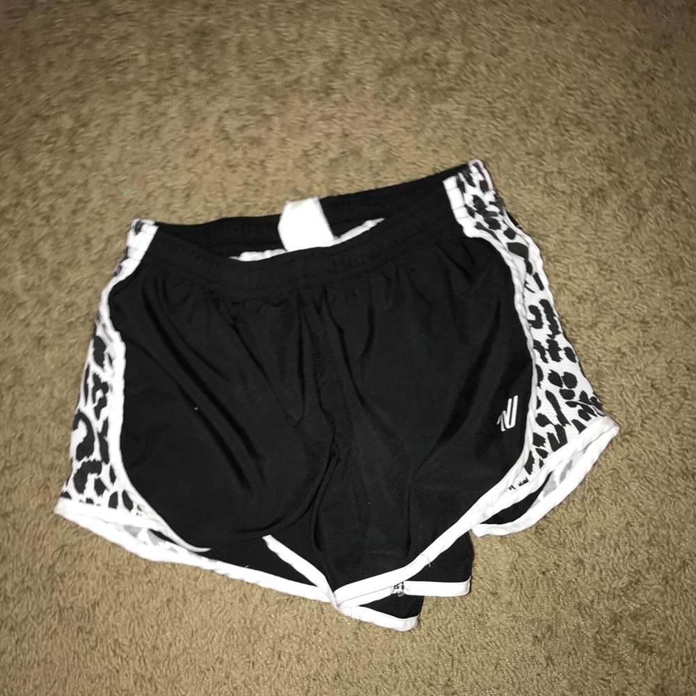 cheetah print varsity shorts
